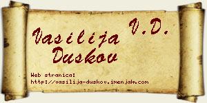 Vasilija Duškov vizit kartica